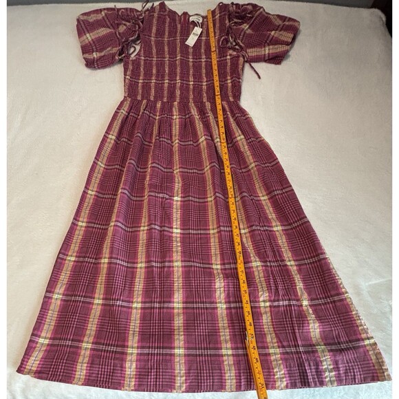 Damson Madder Becca Removable Sleeve Midi Dress Sz  16 Pink 100% Organic Cotton - Picture 6 of 9